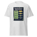 Unisex black t-shirt featuring vintage Canada Butter Vintage poster artwork printed across the front