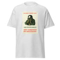 Unisex heather gray t-shirt featuring vintage Wermacht Recruitment poster artwork printed across the front
