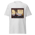 Unisex heather gray t-shirt featuring vintage Australia Travel Vintage poster artwork printed across the front