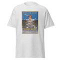 Unisex heather gray t-shirt featuring vintage Colgate Violet Water poster artwork printed across the front