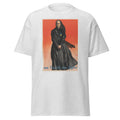 Unisex heather gray t-shirt featuring vintage Non Tradite Mio Figlio poster artwork printed across the front