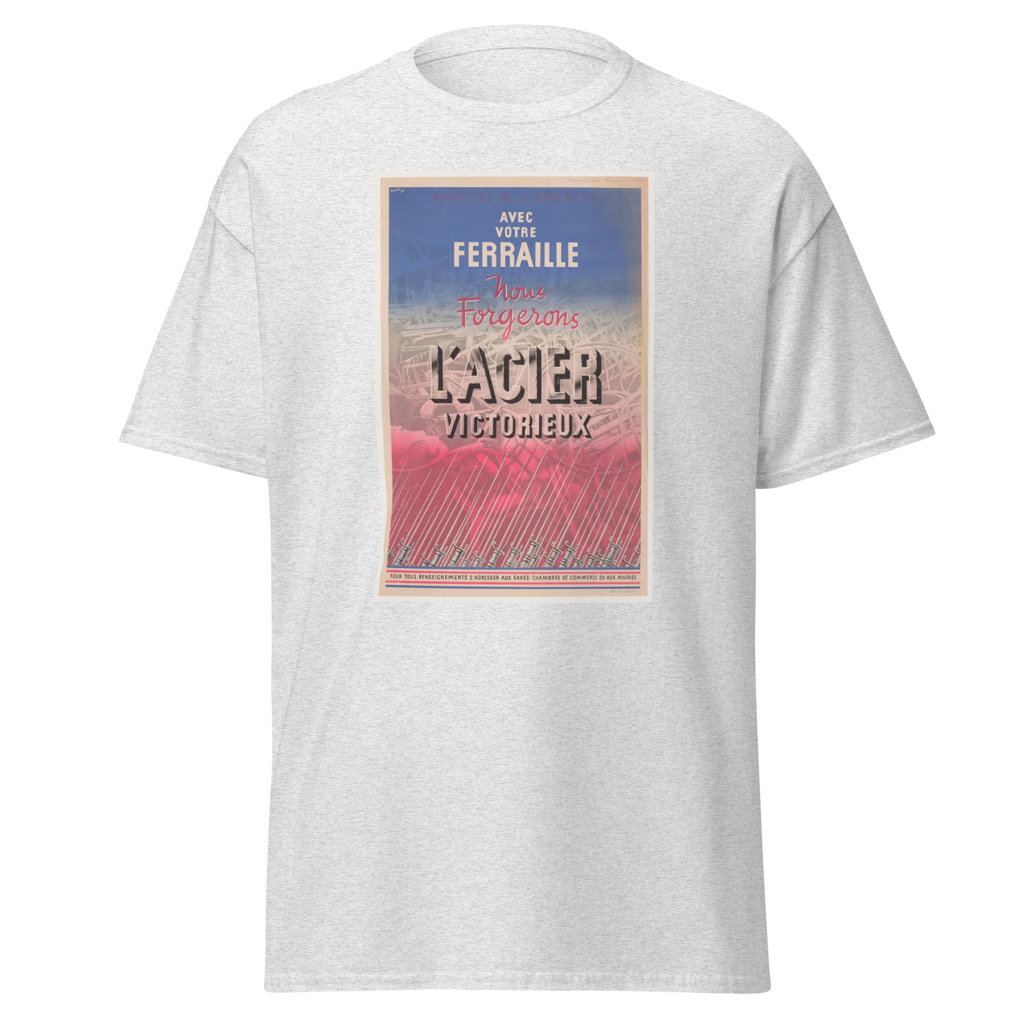 Unisex black t-shirt featuring vintage Scrap Metal poster artwork printed across the front