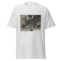 Unisex heather gray t-shirt featuring vintage Six Million poster artwork printed across the front