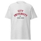 City University of Hong Kong Unisex classic tee, shown in Ash, front view, sizes S–5XL