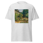 Unisex t-shirt featuring Claude Monet 'La maison de l’artiste' artwork, shown in Ash, front view, sizes S–5XL