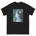 Unisex classic tee featuring Renoir's impressionist painting of a woman seated at a piano