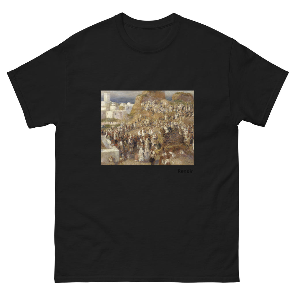 Unisex classic tee featuring Renoir's impressionist painting of an Algerian mosque scene