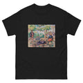 Unisex classic tee featuring Renoir's impressionist painting of figures resting in the grass