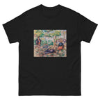 Unisex classic tee featuring Renoir's impressionist painting of figures resting in the grass