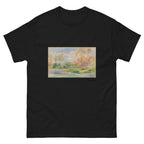 Unisex classic tee featuring Renoir's second impressionist landscape painting with lush greenery