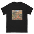 Unisex classic tee featuring Renoir's impressionist landscape with a woman and dog outdoors