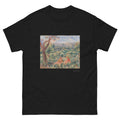 Unisex classic tee featuring Renoir's 1916 impressionist landscape with vibrant natural scenery