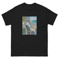 Unisex classic tee featuring Renoir's impressionist painting of a woman seated by the seashore