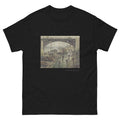 Unisex classic tee featuring Monet's impressionist painting of workers unloading coal from barges
