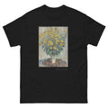 Unisex classic tee featuring Monet's impressionist painting of Jerusalem artichoke flowers in bloom