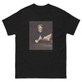 Unisex classic tee featuring Manet's impressionist painting of a seated man reading a book
