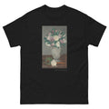 Unisex classic tee featuring Manet's impressionist still life painting of lush peony flowers