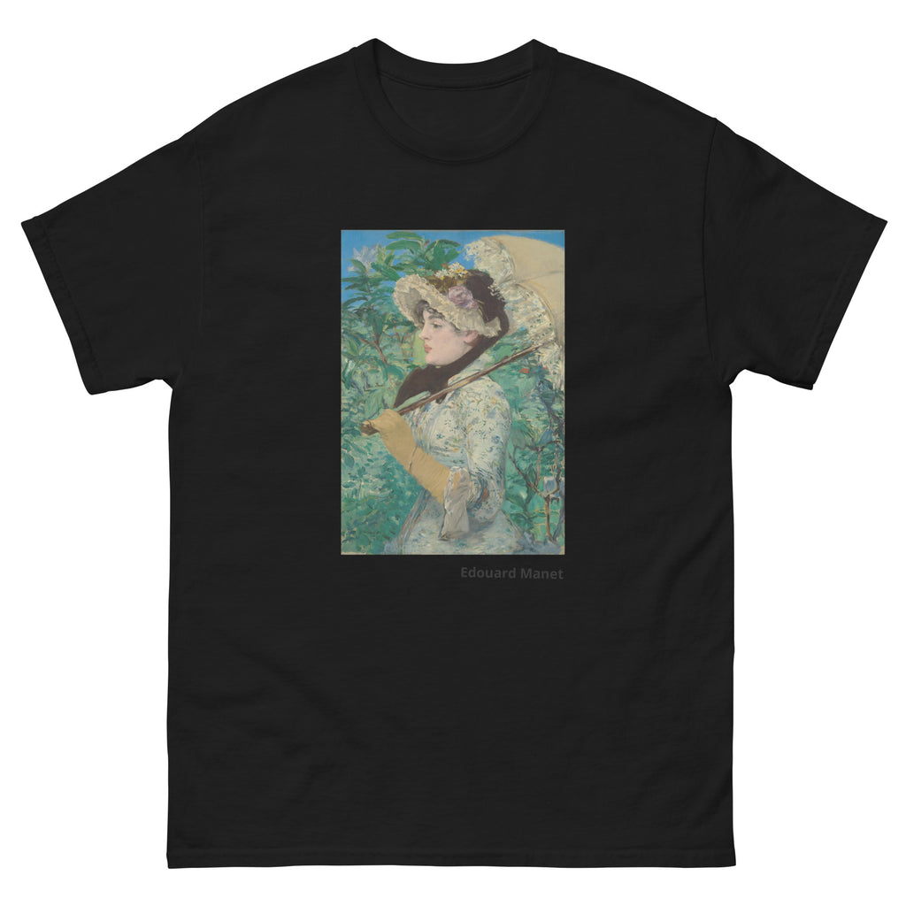 Unisex classic tee featuring Manet's impressionist portrait of a woman known as Jeanne