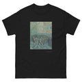 Unisex classic tee featuring Van Gogh's post-impressionist painting of figures in a prison courtyard