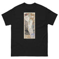 Unisex classic tee featuring Klimt's decorative symbolist painting Water Snakes with female figures
