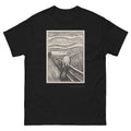 Unisex classic tee featuring Munch's iconic expressionist The Scream in monochrome tones