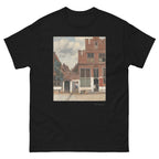 Unisex classic tee featuring Vermeer's painting of a quaint Dutch street scene The Little Street