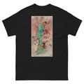 Unisex classic tee featuring Mucha's Art Nouveau illustration of Winter as a draped female figure