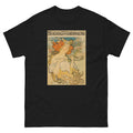 Unisex classic tee featuring Mucha's Art Nouveau Soleil du Dimanche decorative illustration
