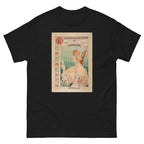 Unisex classic tee featuring Mucha's Art Nouveau advertising poster for Royale Corsets