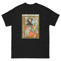 Unisex classic tee featuring Mucha's Art Nouveau illustrated poster for the Quartier Latin journal