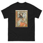 Unisex classic tee featuring Mucha's Art Nouveau illustrated poster for the Quartier Latin journal