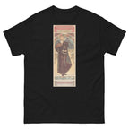 Unisex classic tee featuring Mucha's Art Nouveau theatre poster for Shakespeare's Hamlet
