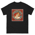 Unisex classic tee featuring Mucha's Art Nouveau Lefèvre-Utile vanilla wafer biscuit poster