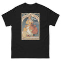 Unisex classic tee featuring Mucha's Art Nouveau Chocolat Idéal hot chocolate advertising poster