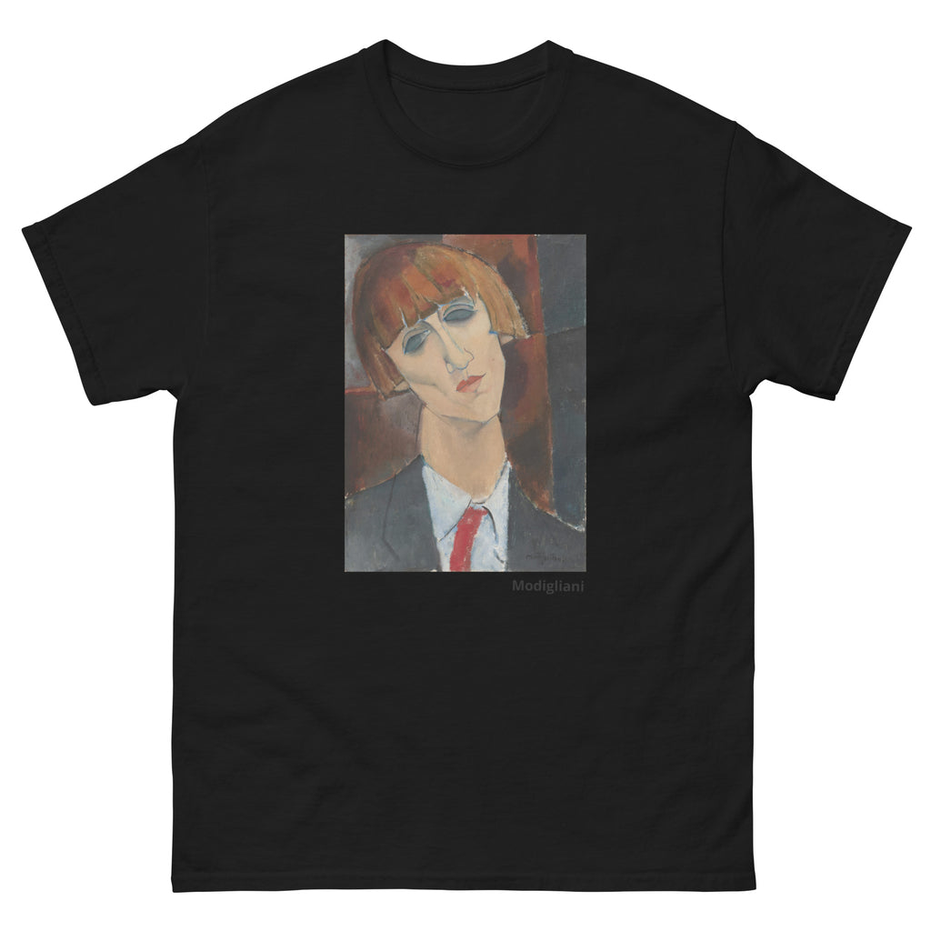 Unisex classic tee featuring Modigliani's elongated expressionist portrait of Madame Kisling