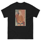 Unisex classic tee featuring Modigliani's expressionist portrait of a young boy in short pants