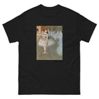 Unisex classic tee featuring Degas's impressionist painting of a ballerina performing on stage