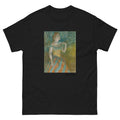Unisex classic tee featuring Degas's impressionist painting of a cabaret singer in green dress