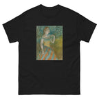 Unisex classic tee featuring Degas's impressionist painting of a cabaret singer in green dress