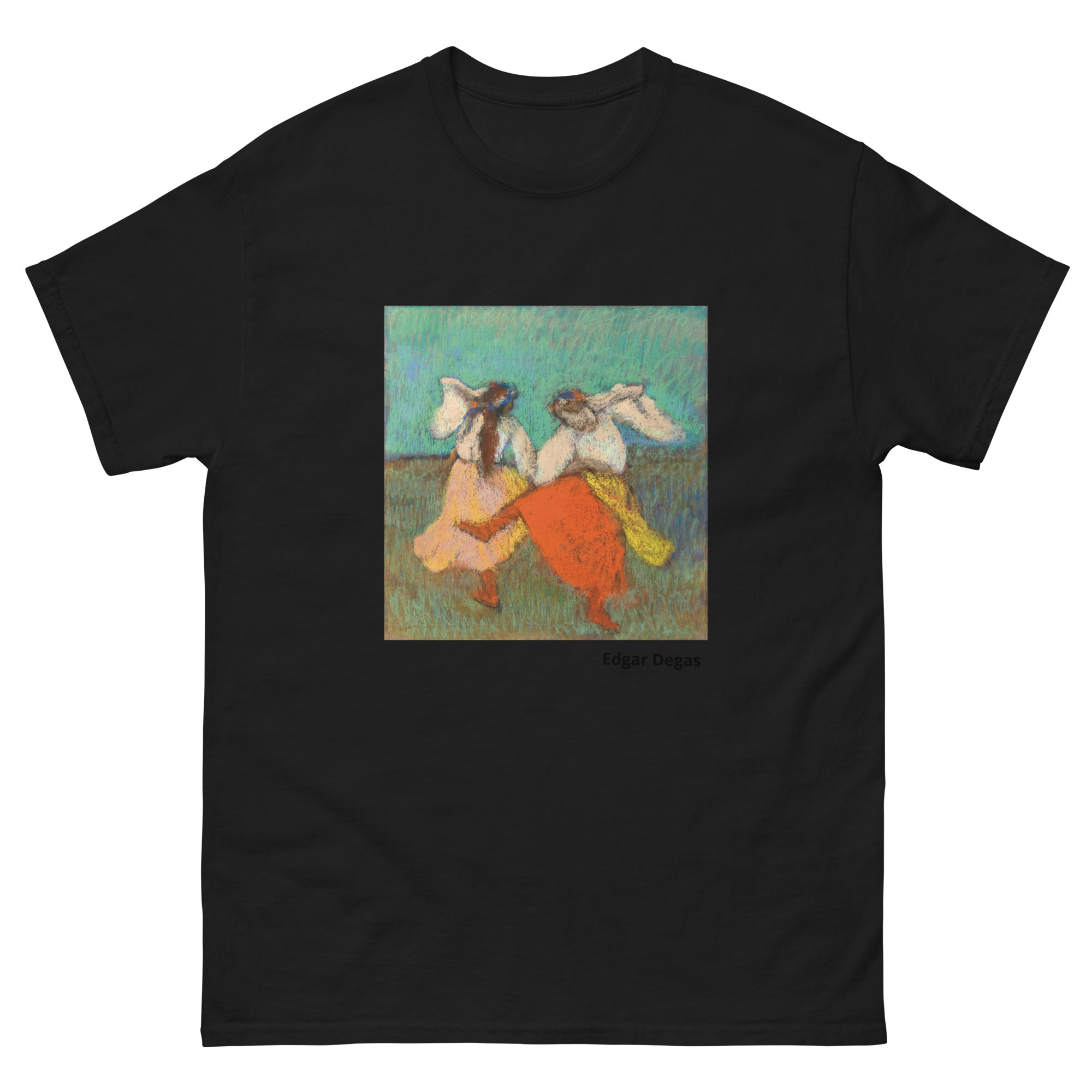 Unisex classic tee featuring Degas's colorful painting of Russian dancers in folk costume