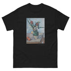 Unisex classic tee featuring Cézanne's post-impressionist still life of tulips in a vase