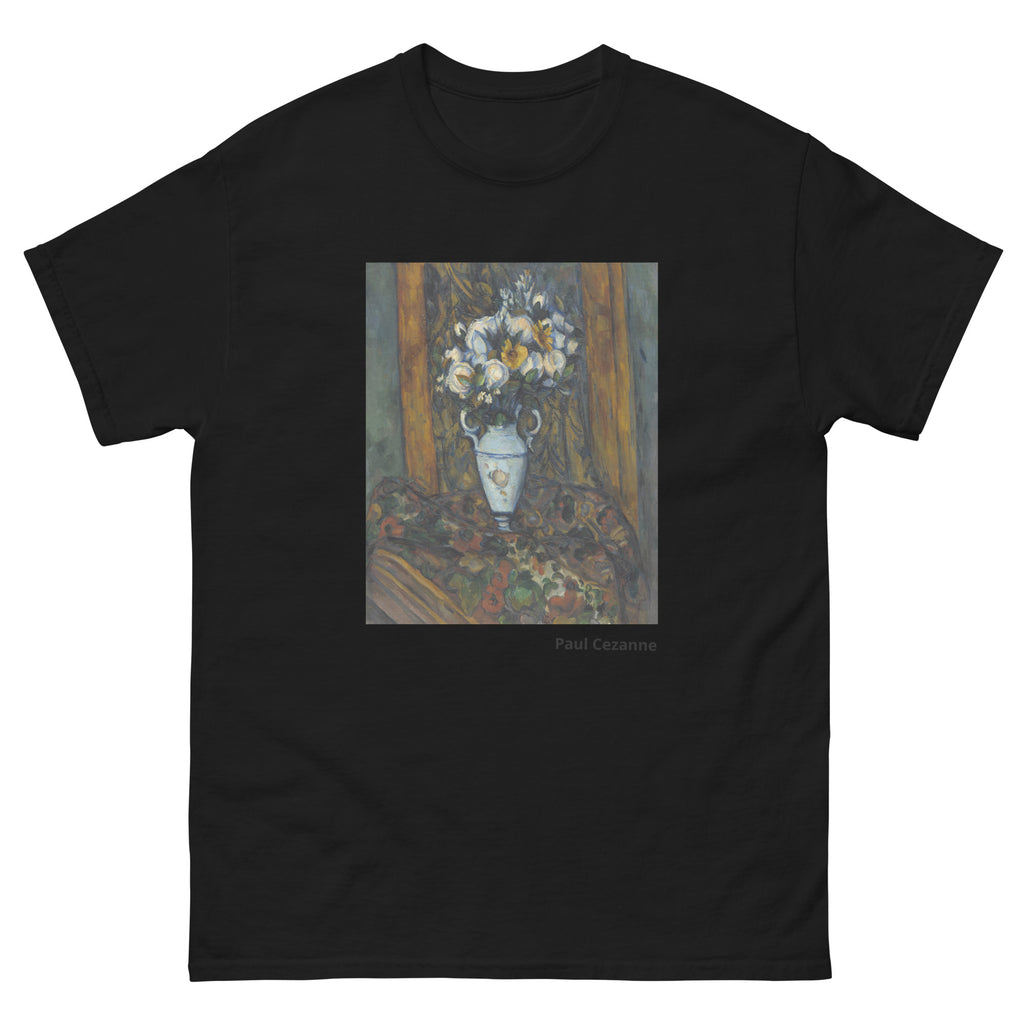 Unisex classic tee featuring Cézanne's post-impressionist still life of flowers in a vase