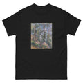 Unisex classic tee featuring Cézanne's post-impressionist painting of pine trees among rocks