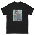 Unisex classic tee featuring Cézanne's portrait of a man wearing a blue working smock