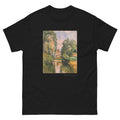 Unisex classic tee featuring Cézanne's post-impressionist painting of a country house by a river