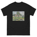 Unisex classic tee featuring Cézanne's post-impressionist painting of the tranquil banks of the Marne