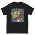 Unisex classic tee featuring Franz Marc's expressionist painting of a powerful leaping tiger