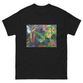 Unisex classic tee featuring Franz Marc's expressionist painting of deer in a monastery garden