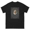 Unisex classic tee featuring Rembrandt's dramatic baroque portrait of an elegantly dressed woman