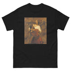 Unisex classic tee featuring Rembrandt's dramatic painting of Jacob wrestling with an angel